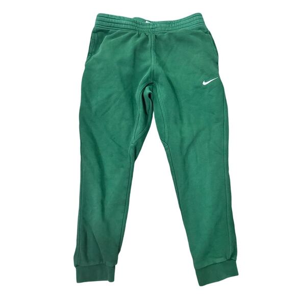 Nike Green Sweatpants Joggers Men’s Size Large Logo Fleece Lounge Athletic Pants - Picture 1 of 7